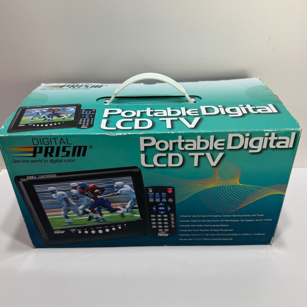 Digital Prism ATSC-710 Portable Digital LCD TV 7 Inch Handheld Black New